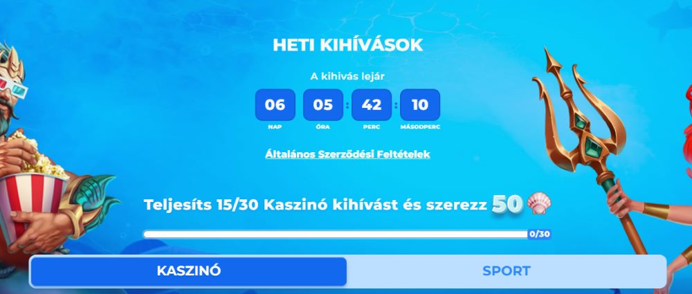 Üdvözlő bónusz a Posido Kaszinó